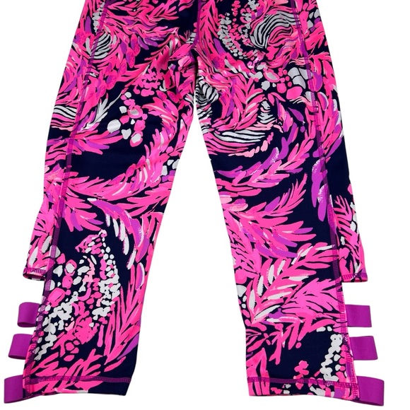Lilly Pulitzer LUXLETIC Bright Colorful Print Crop Leggings - Picture 10 of 13